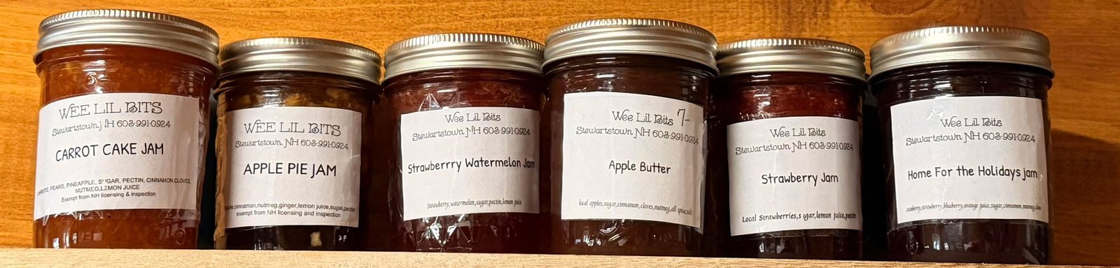 Wee Lil Bits has an impressive line up of jams here at the farm store🥕🍎…